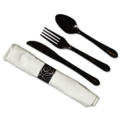 Consejos para Restaurantes: Enrolle las cucharas y tenedores en servilletas antes de su uso por los clientes. Negozee.